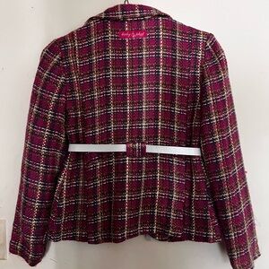 Baby Phat Pink Plaid Blazer XL- Multi Colored